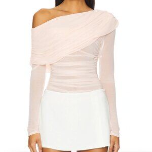Lovers + Friends Blush Draped Blouse
